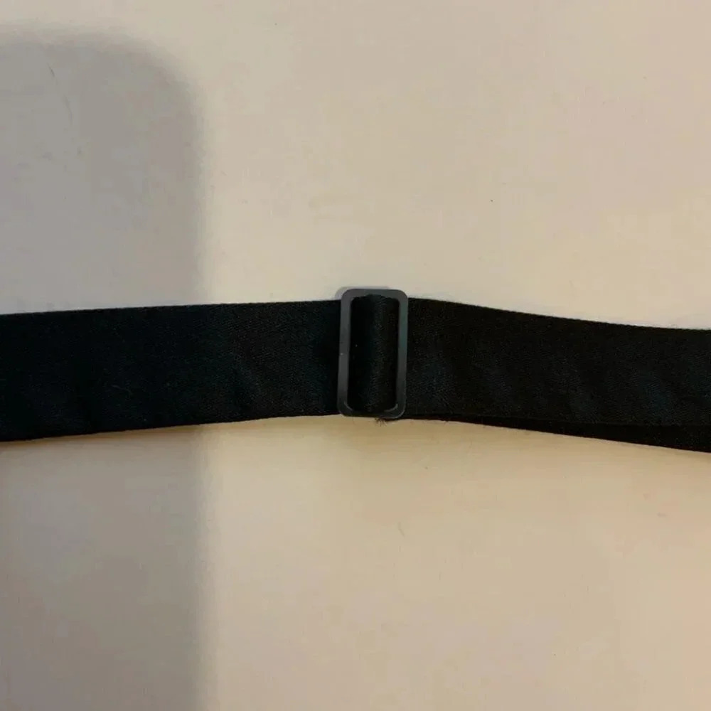 Vintage Black Adjustable Clip On Bow Tie Tuxedo Formal Accessories - Picture 4 of 9
